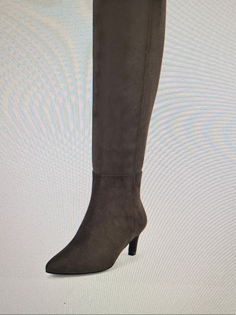 Genshuo Black Knee-High Pointed Toe Boots